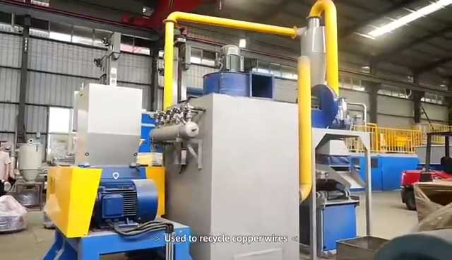 Cable wire crushing sorting recycling mac