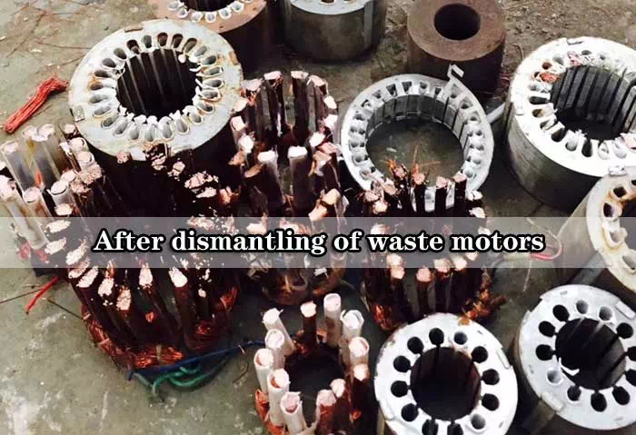 After dismantling of waste-motors