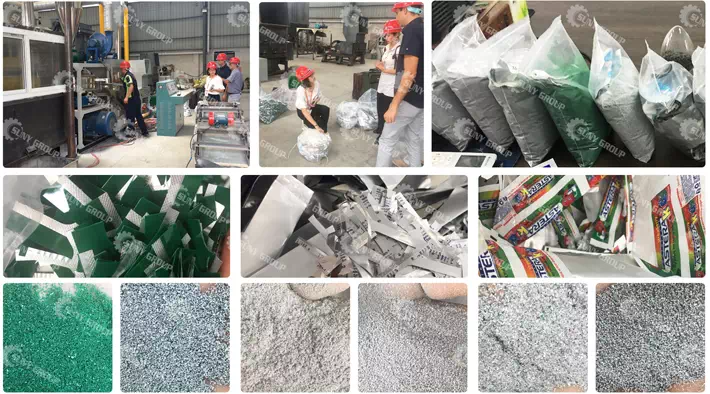 Aluminum plastic separation site