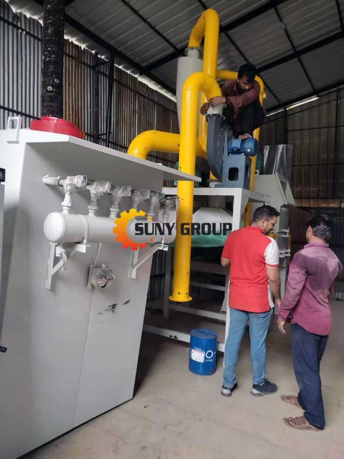 Copper wire recycling 

machine finsihed installation in India