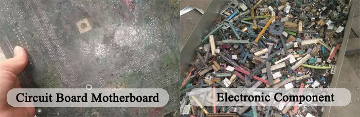 Dismantling products of waste circuit boards