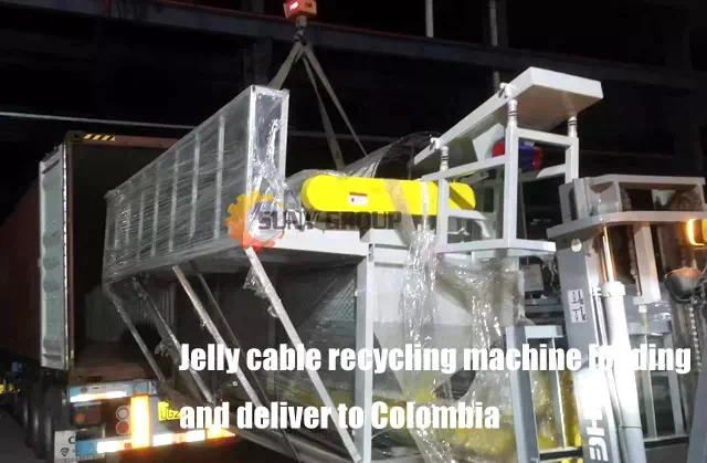 Jelly cable recycling machine loading