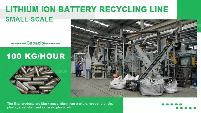 Lithium battery crushing, sorting and recycling production line