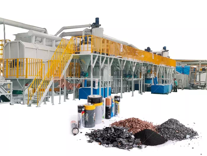 Lithium ion battery recycling project machines