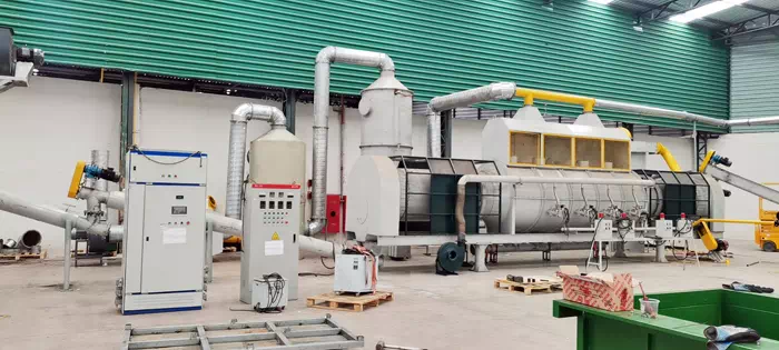 New lithium battery recycling production line customer site