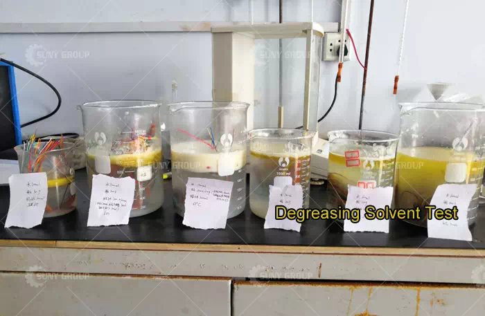 Degreasing Solvent Test