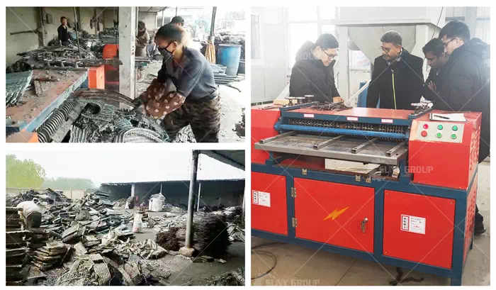 Radiator copper aluminum separator stripping machine site