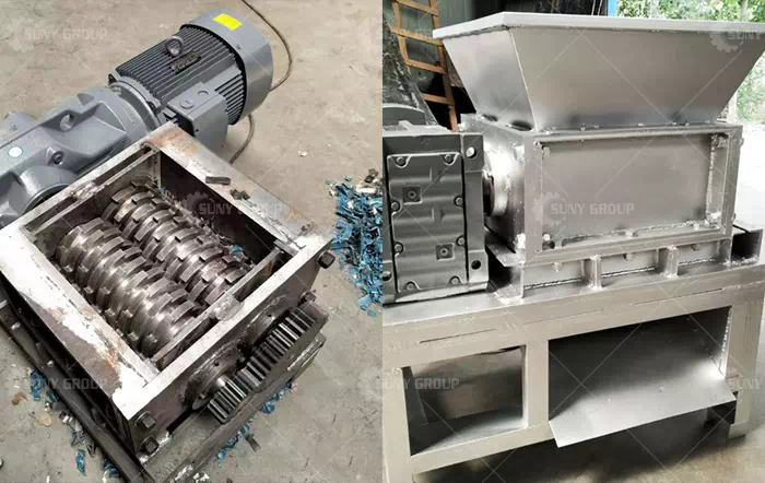 Small double shaft shredder