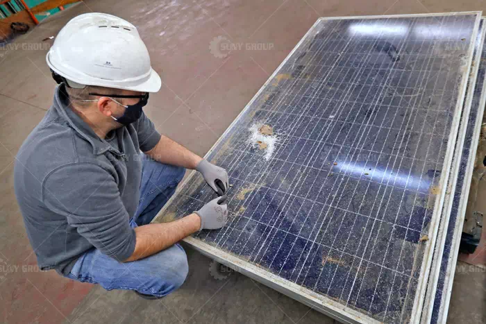 End-of-life solar panel recycling