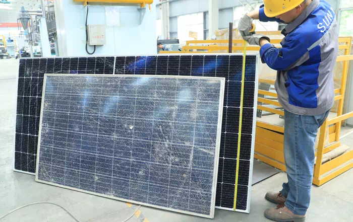 Solar Panels Ready for Recycling