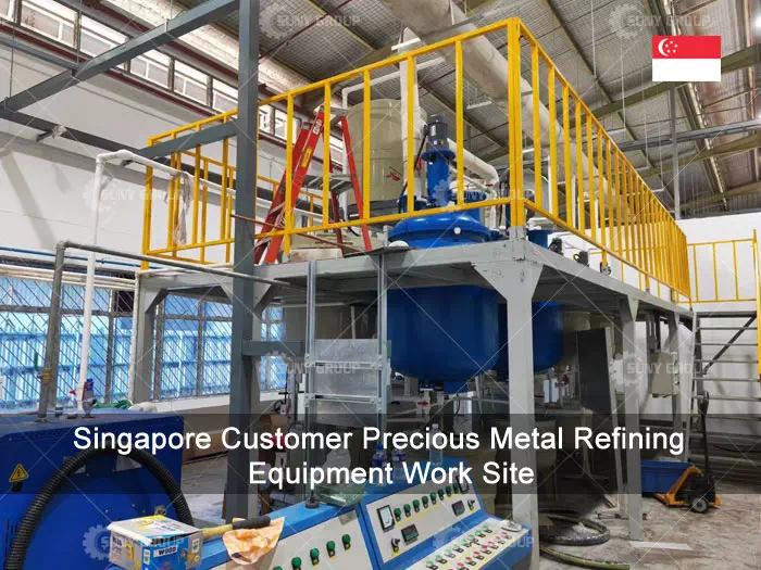 Singapore customer precious metal refining equipment work site