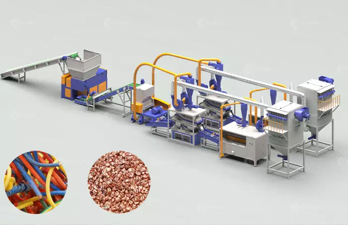 Copper Wire Granule Cable Shredding and Separation Machine