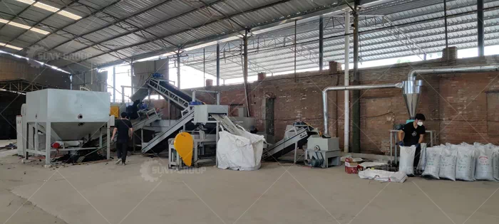 Customer Site of Tire Recycling Equipment