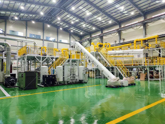 Lithium battery crushing and recycling production line for Korean customer