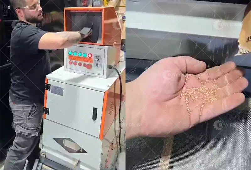 Mini Copper Wire Granulator Customer Site