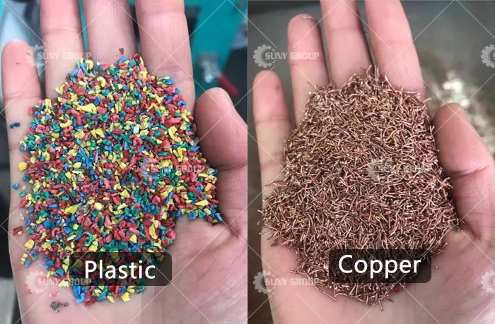 plastic and copper