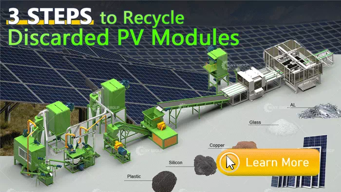 Scrap solar panel recycling technology production line