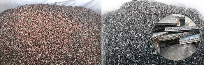 Separated Copper and Aluminum