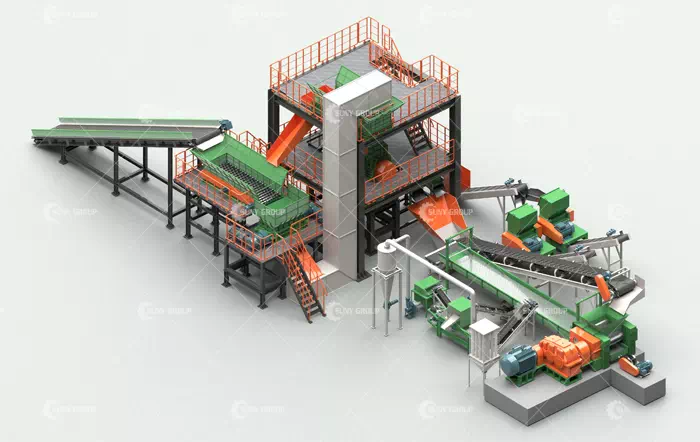 Waste Tire Recycling Crumb Rubber Machinery Line
