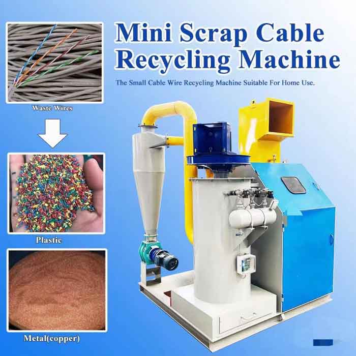 Mini cable wire recycling machine